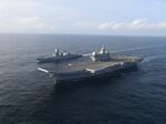 Indian Naval Ship Vikrant during sea trials.