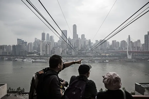 Chongqing, across the Yangtze.
