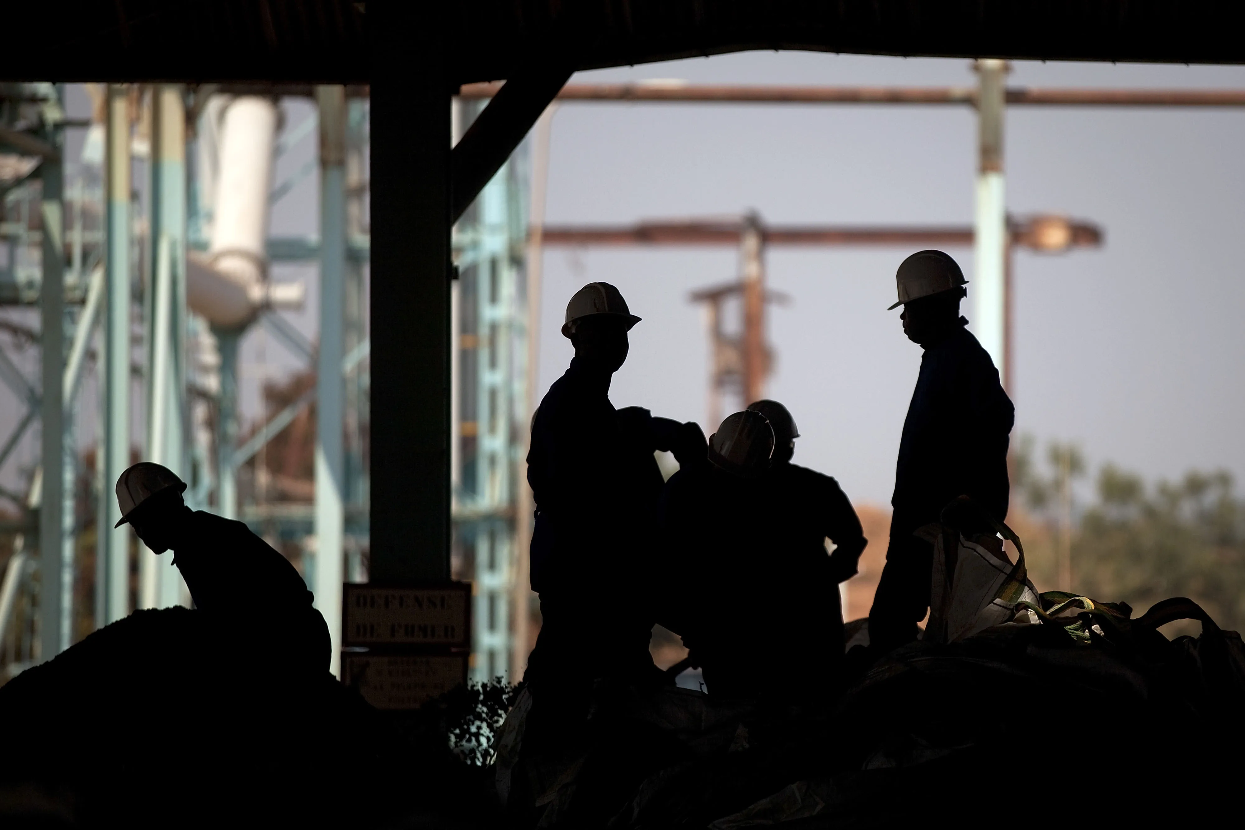 Workers at a copper and cobalt mine in Kolwezi, Democratic Republic of Congo.