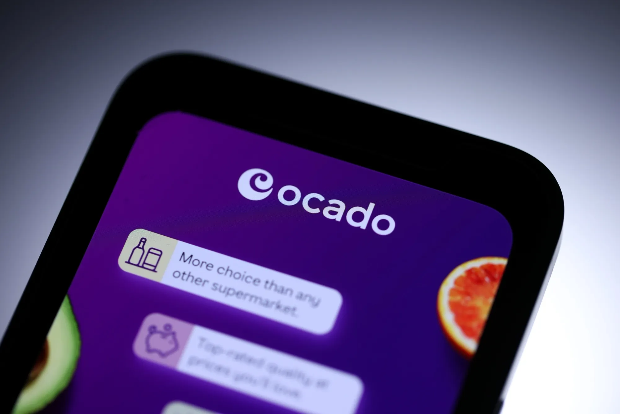 The Ocado app.
