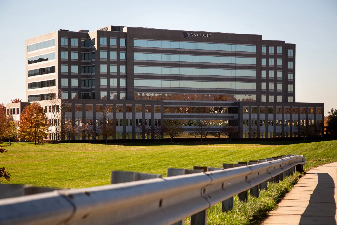 Valeant Pharmaceuticals headquarters stands in Bridgewater Township, New Jersey.