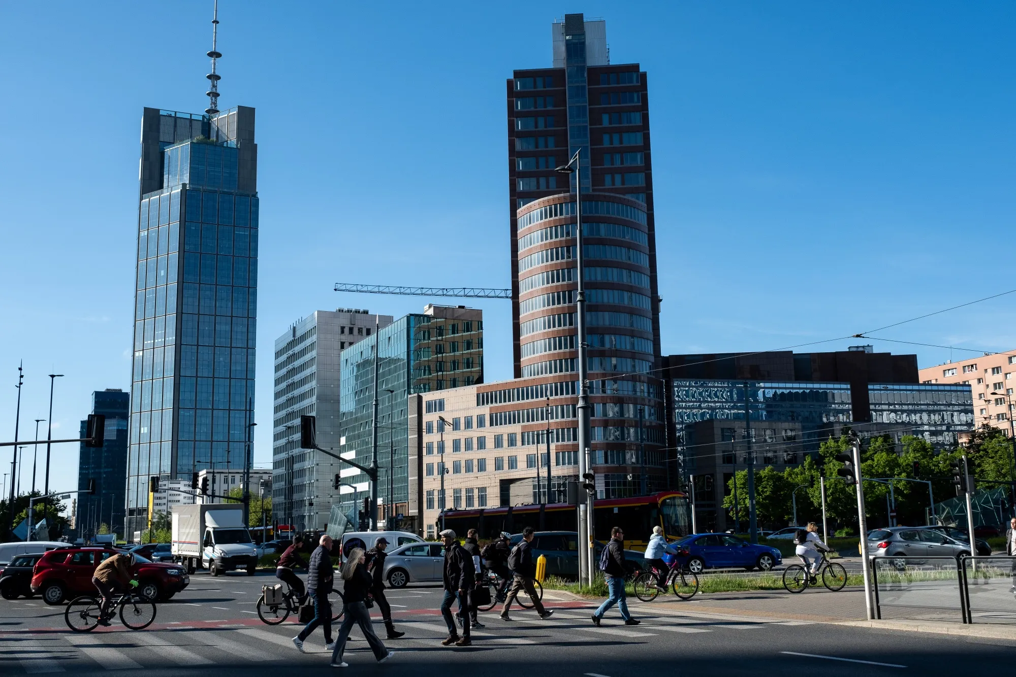 The financial district in Warsaw.