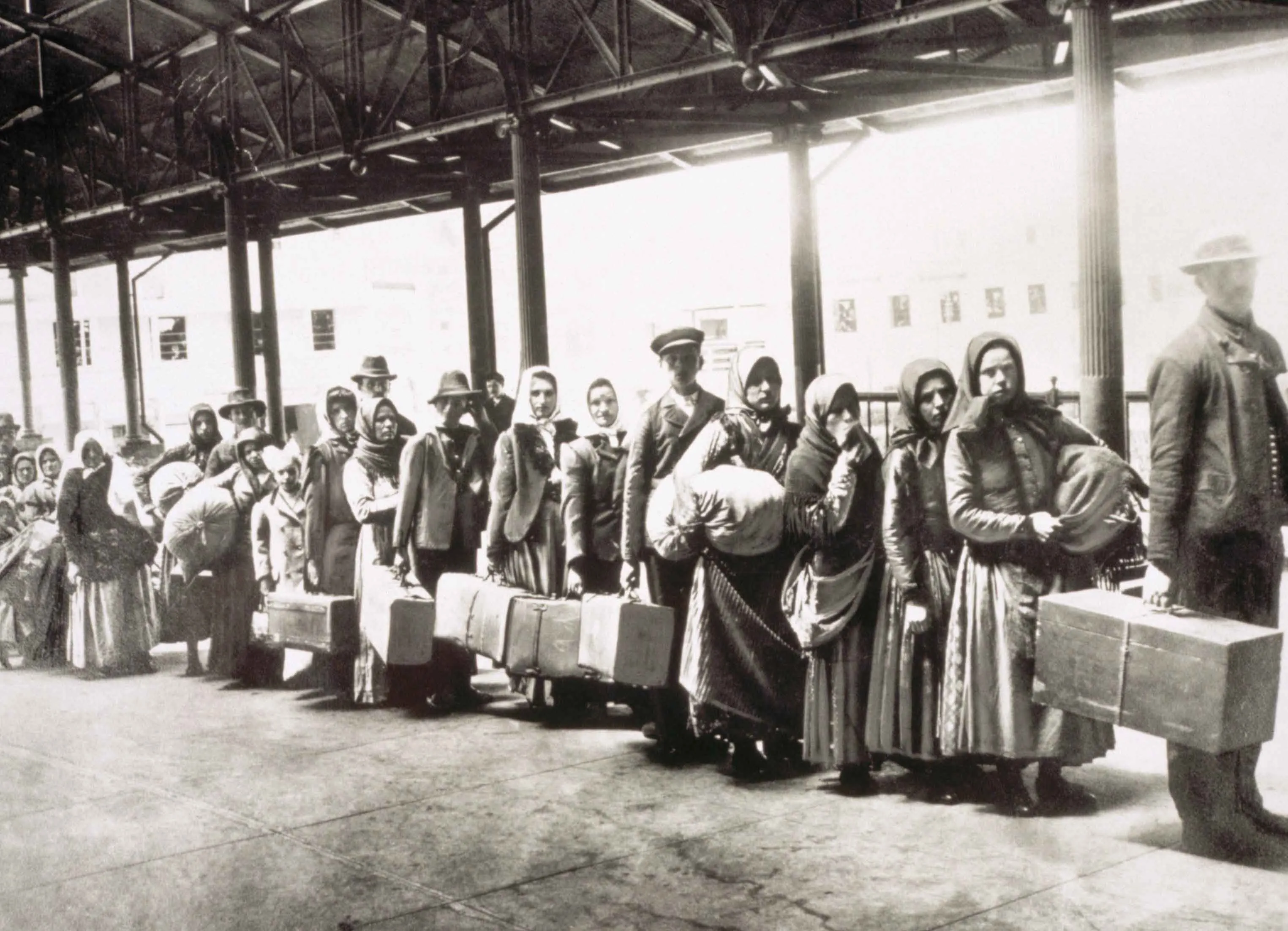 European immigrants at Ellis Island.