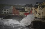 Winds batter the coast as Ophelia hits the County Clare town of Lahinch.