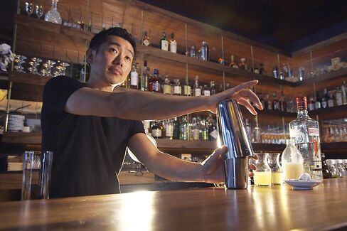 Kenta Goto at his new bar.