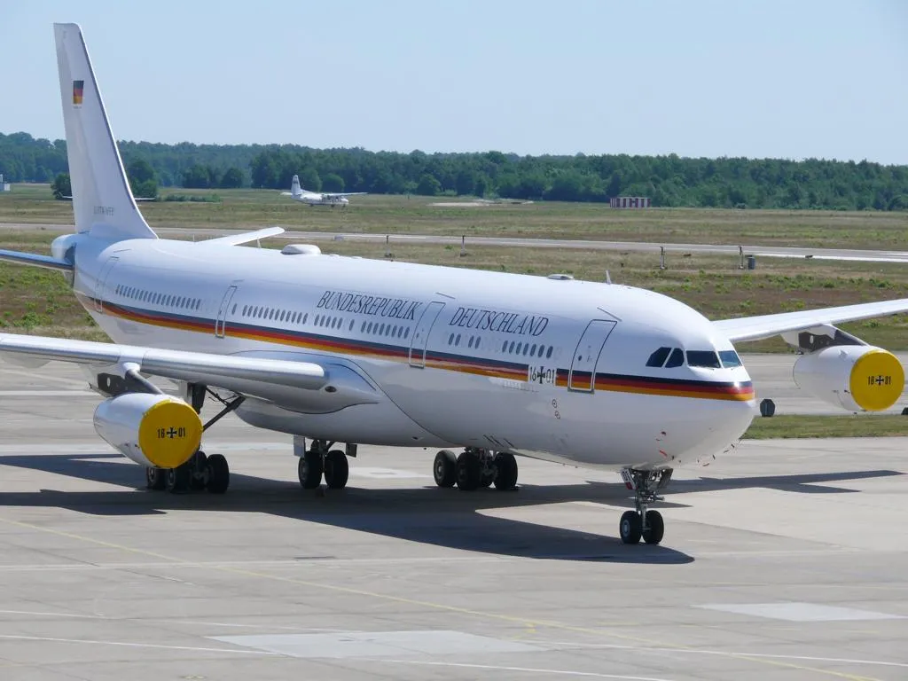 A&nbsp;German Air Force Airbus A340 jet.