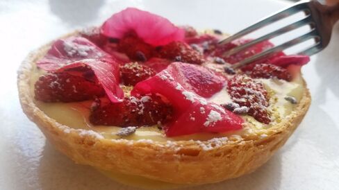 The strawberry tart.