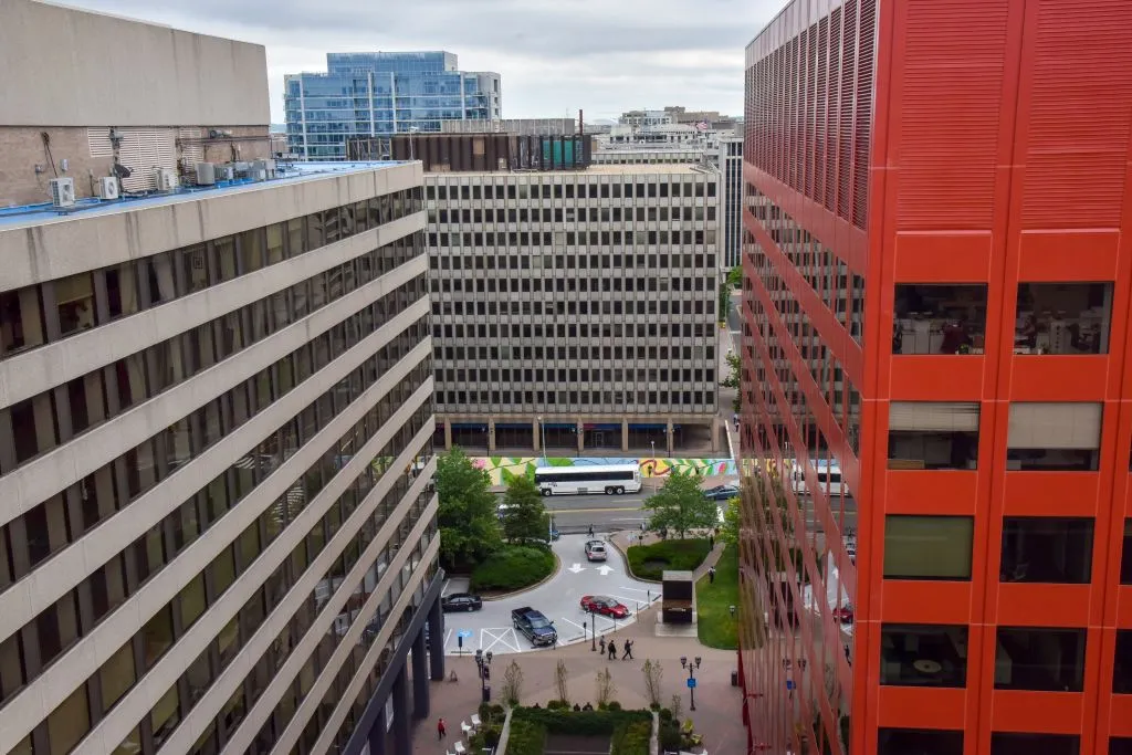 A view of Crystal City in&nbsp;June, 2019. The neighborhood is part of a rebranded area known as National Landing where Amazon planned its flashy second headquarters.&nbsp;&nbsp;&nbsp;