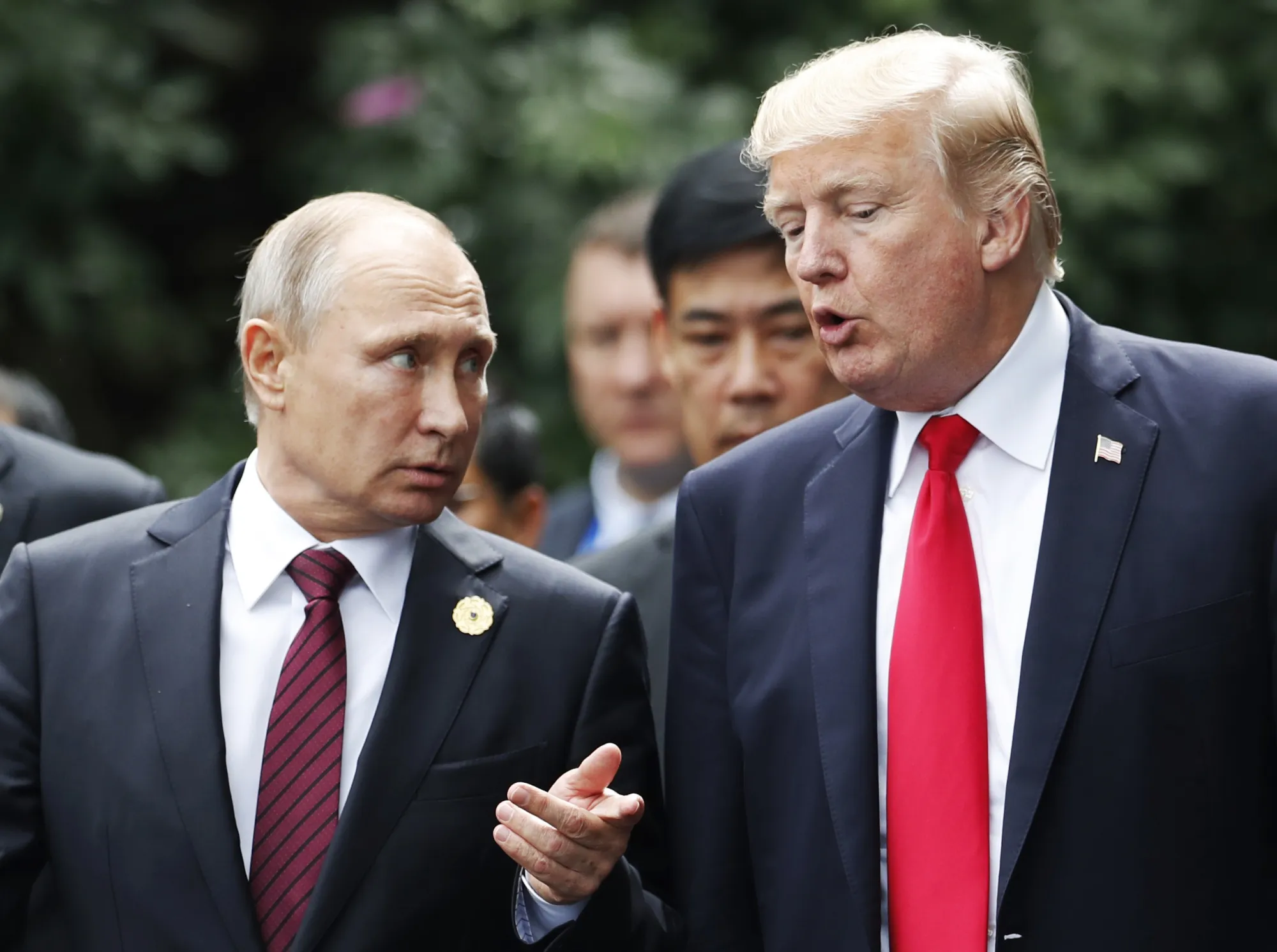 Donald Trump and Vladimir Putin in 2017.