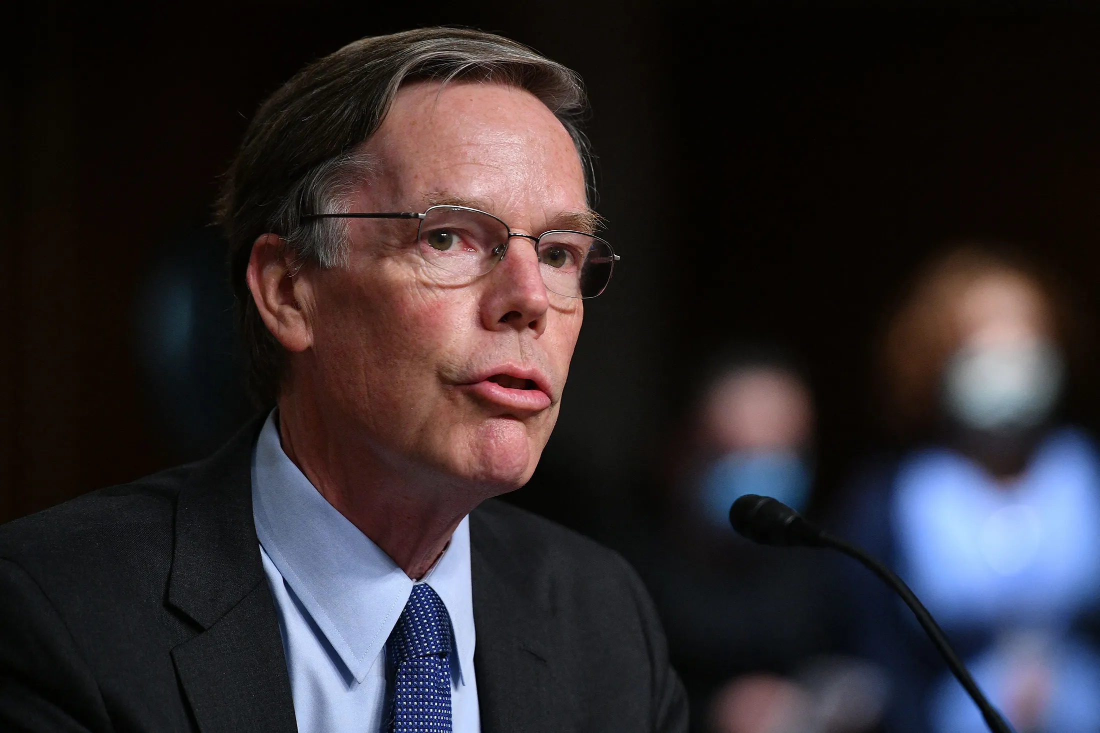 Nicholas Burns testifies during a confirmation hearing on his nomination to be Ambassador to China, on Capitol Hill in Washington, D.C., on Oct. 20.