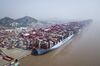 Container ships at the Yangshan Deep Water Port in Shanghai.