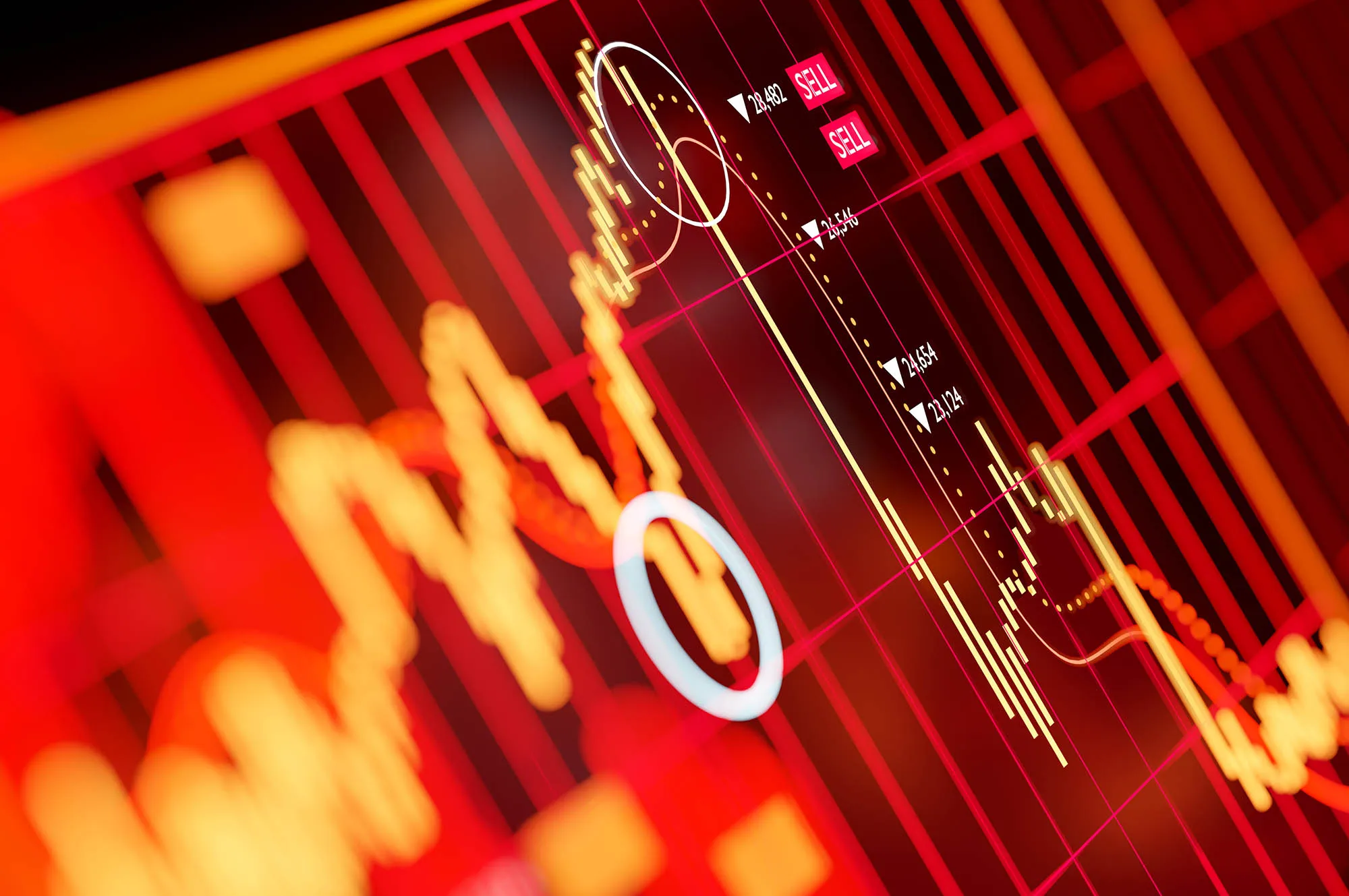 RF markets stocks red