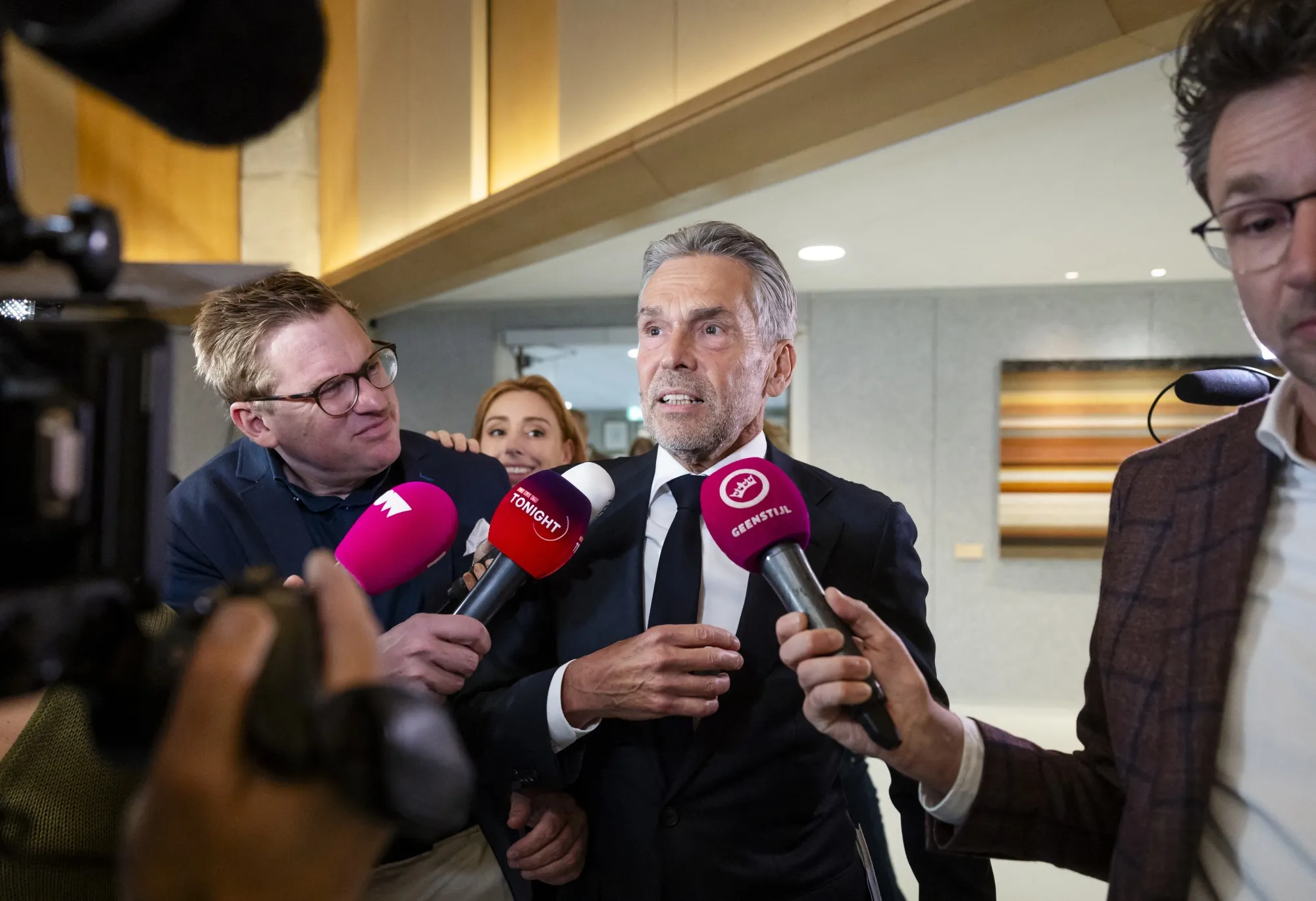 Caretaker Prime Minister Dick Schoof prior to a debate in the House of Representatives in The Hague on Aug. 27.