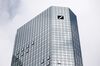 One of the twin towers of the skyscraper headquarters of Deutsche Bank AG stands in Frankfurt, Germany, on Monday, April 9, 2018.