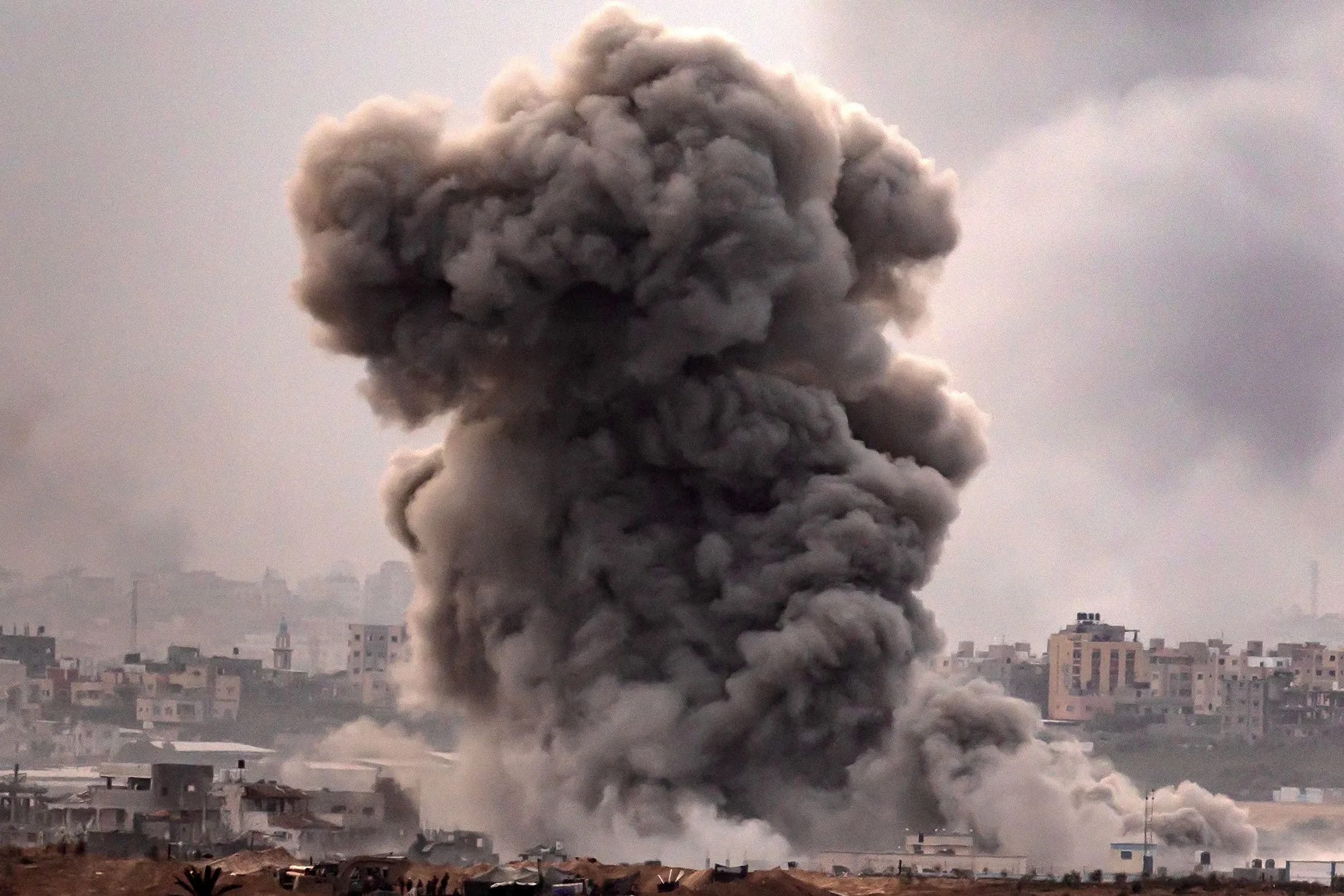 Smoke billows from an Israeli airstrike in the Gaza Strip on Nov. 12.
