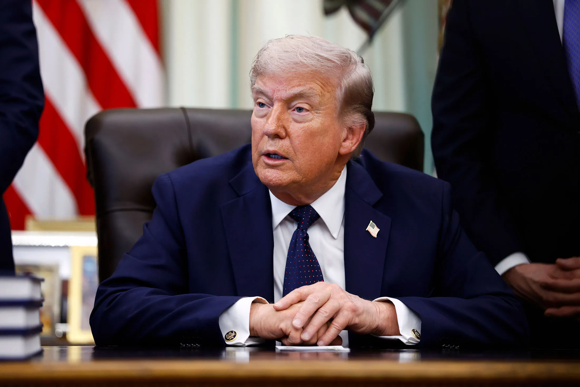 President Donald Trump in the Oval Office on Thursday.