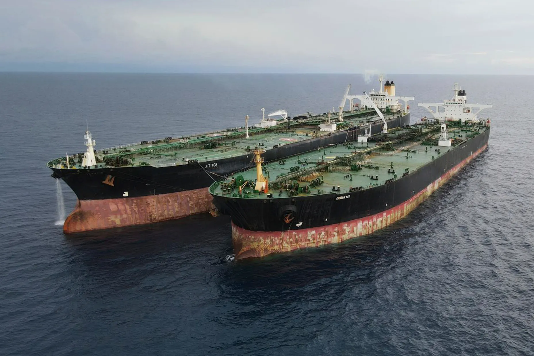 The Arman 114 tanker right, in 2023.