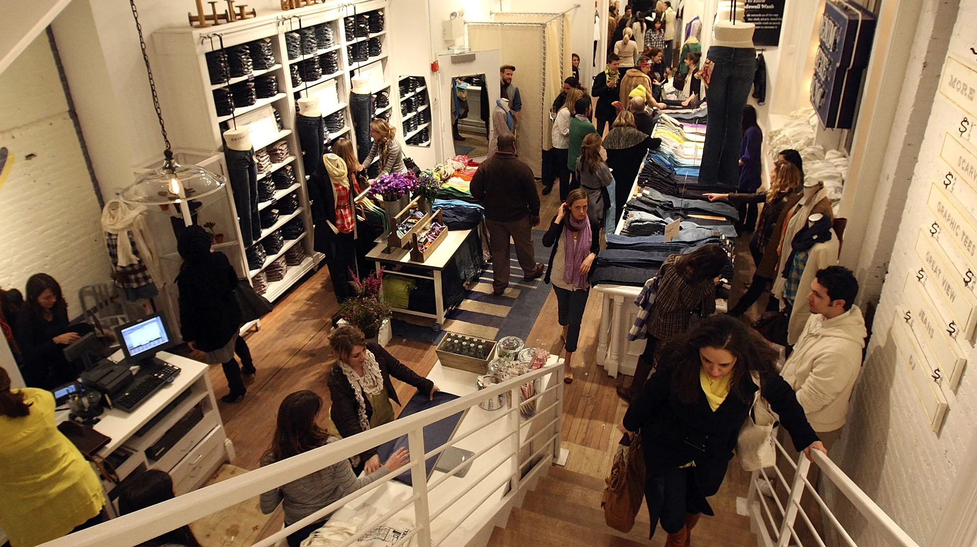 Shoppers browse items at a Madewell store in New York.&nbsp;