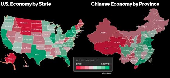 China’s Rising Regions Challenge New York, Texas for Economic Power