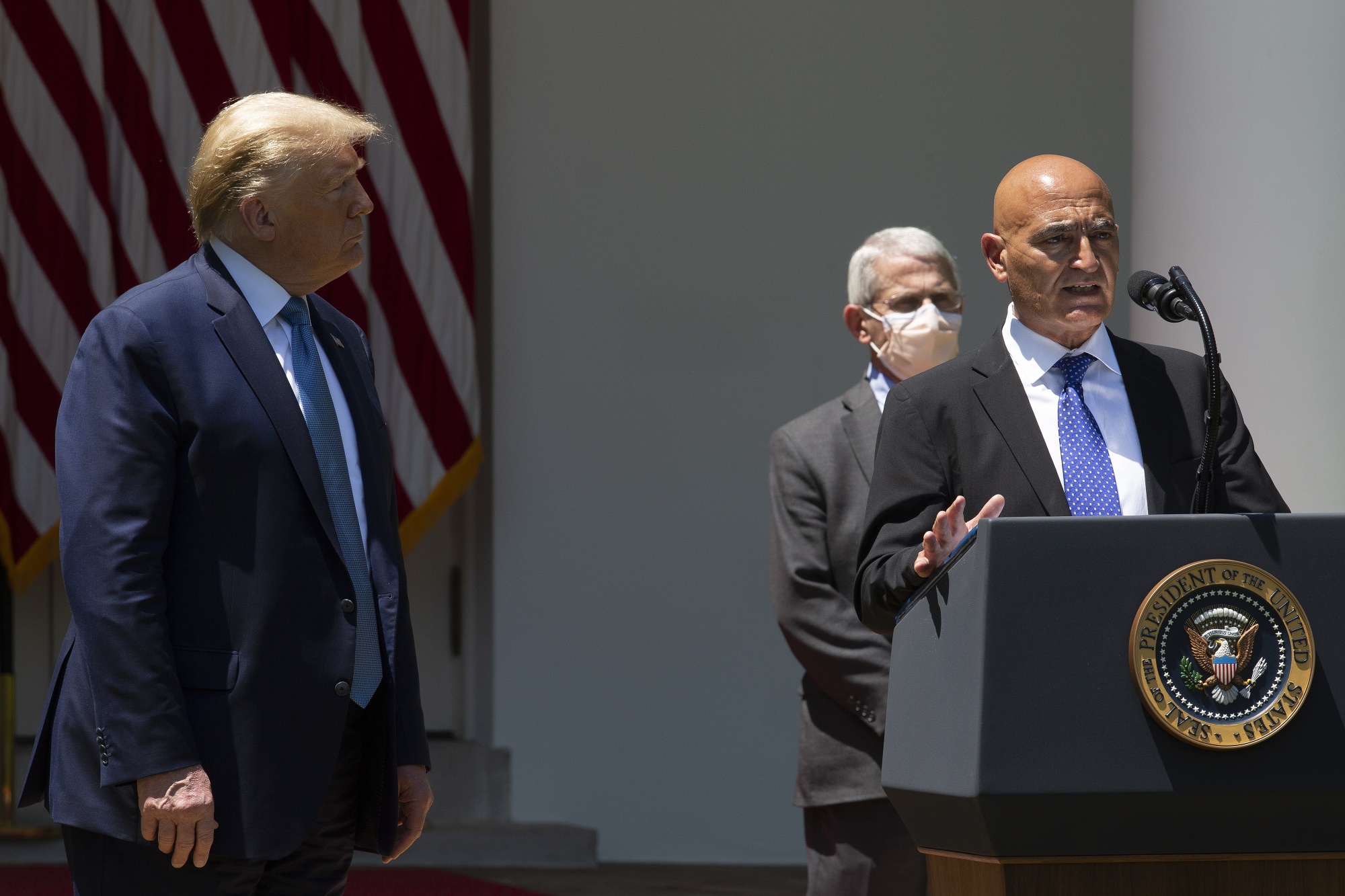 President Trump gave a statement on vaccine development
