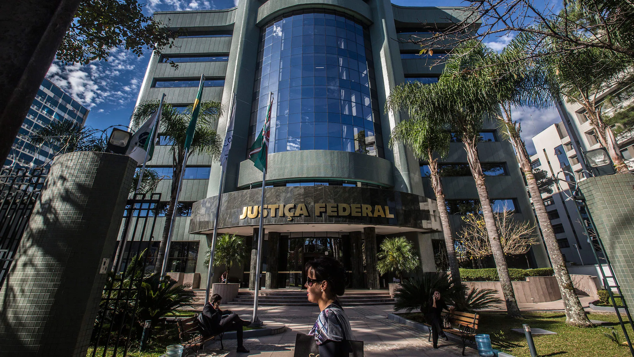 The building of 4th region federal court in Curitiba, southern Parana state capital, Brazil.
