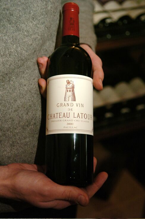 A bottle of 2000 Chateau Latour