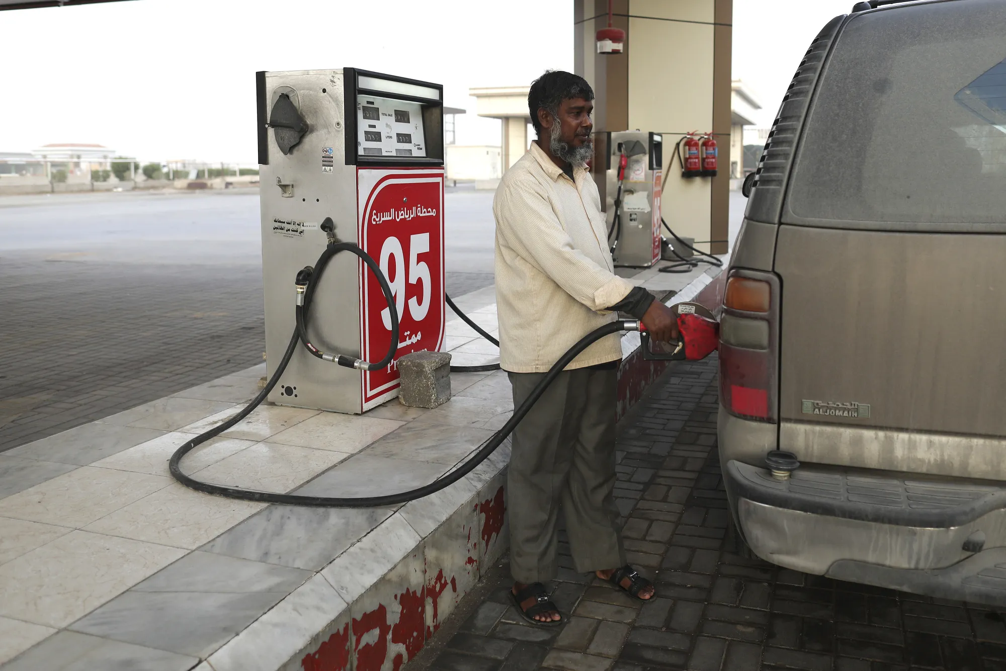 A gas station near to the city of Qassim, Saudi Arabia.