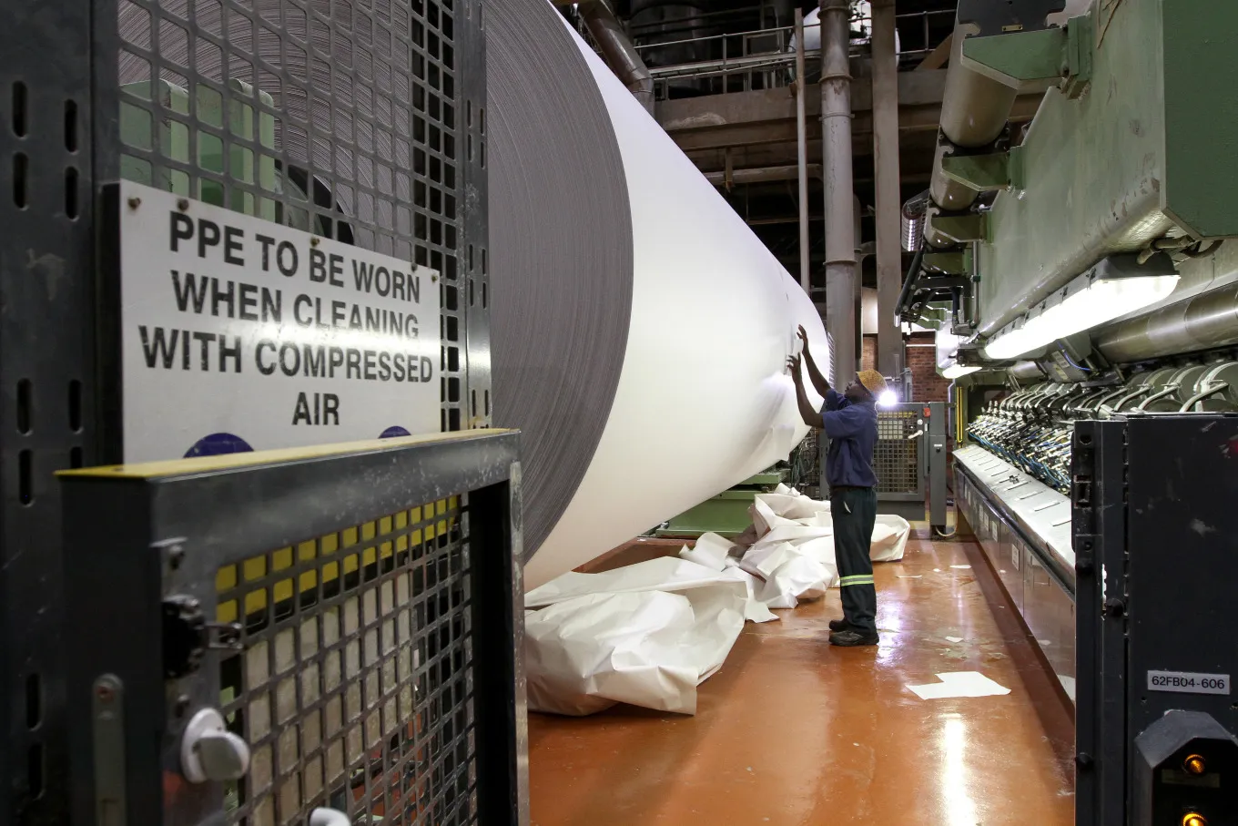 Ngodwana wood mill, operated by Sappi Ltd., in Mpumalanga, South Africa.&nbsp;