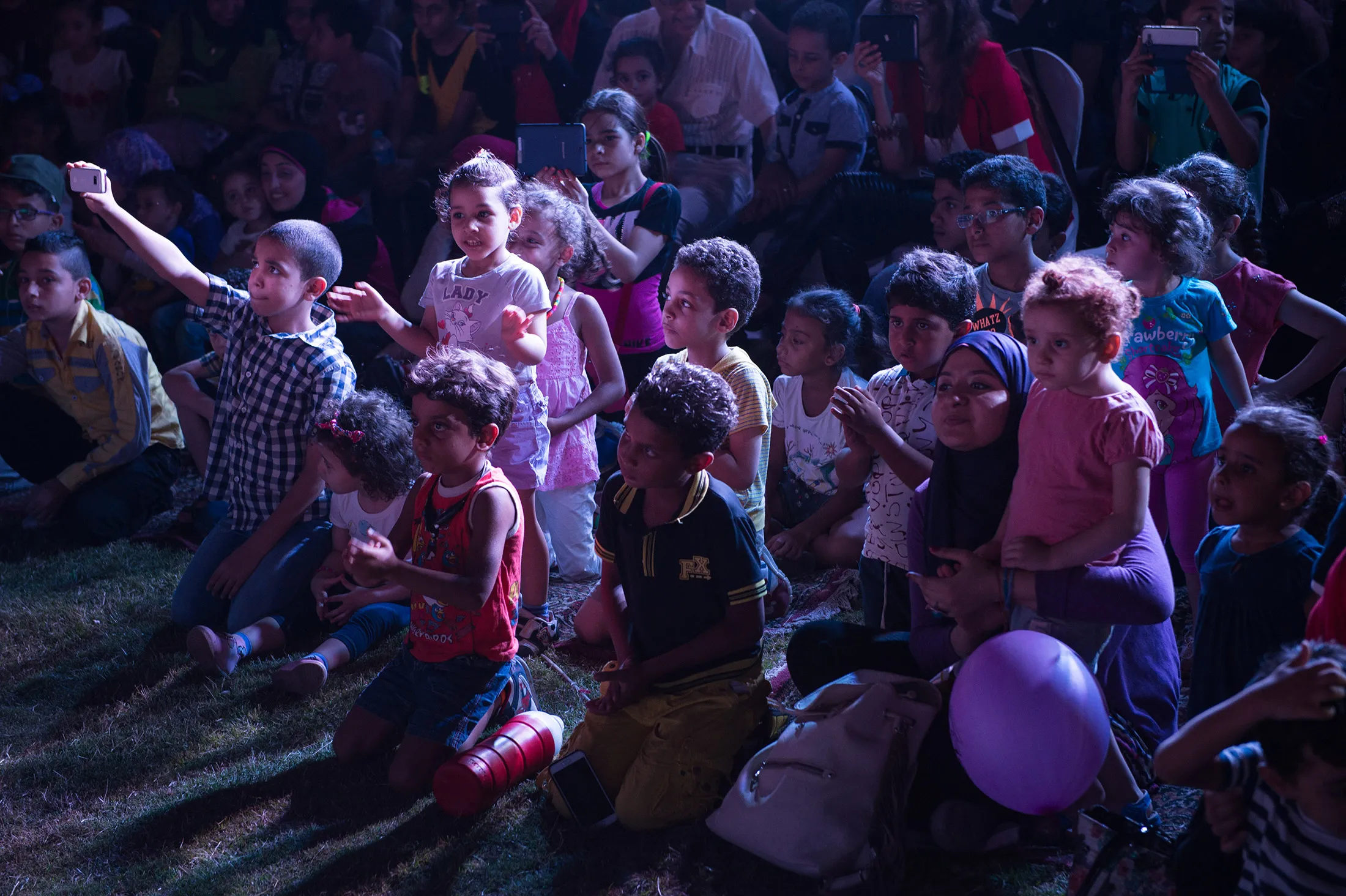 Egyptian&nbsp;children&nbsp;enjoy a puppet show at the Cairo Opera House.