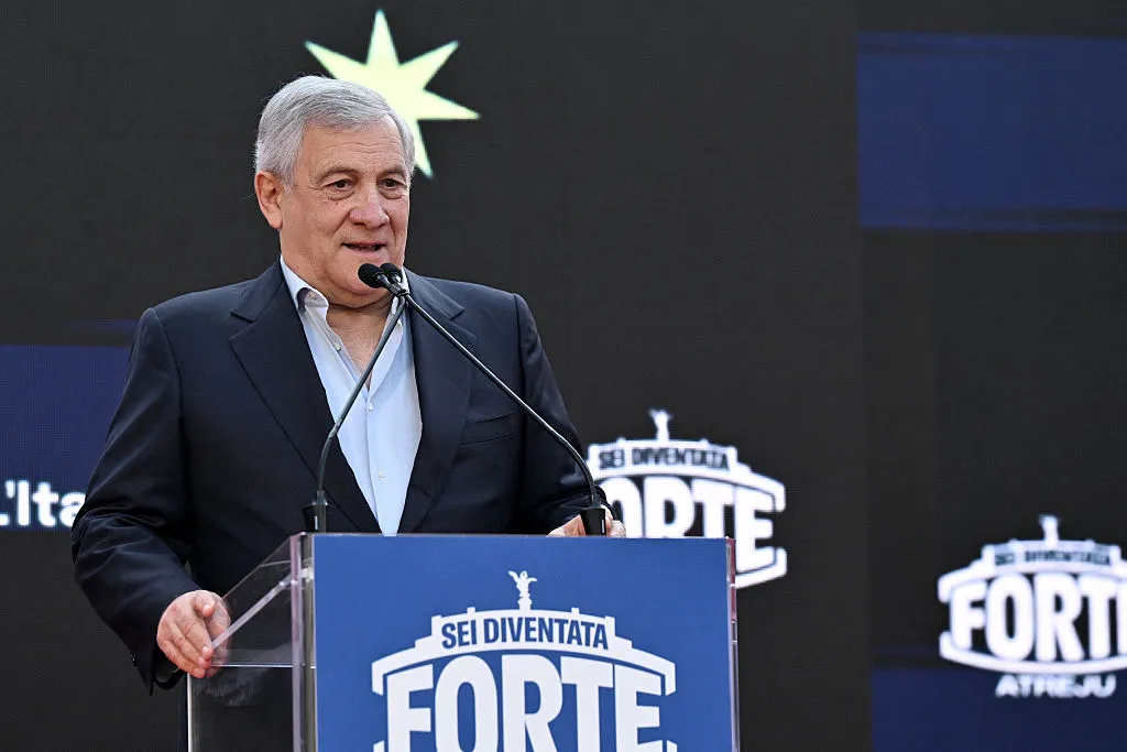 Antonio Tajani attends the Atreju political meeting organised by the Brothers of Italy, on Dec.&nbsp;14.