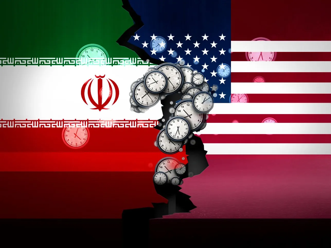 IMAGE_CLOCK_MADE_OF_QUESTION_MARK_US_IRAN