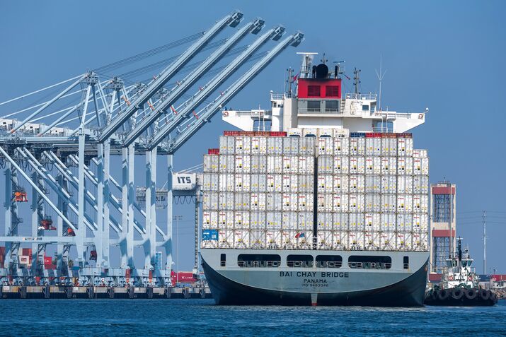 The Port Of Long Beach As U.S. Trade Gap Widens For Sixth Month Ahead Of Trump Tariffs