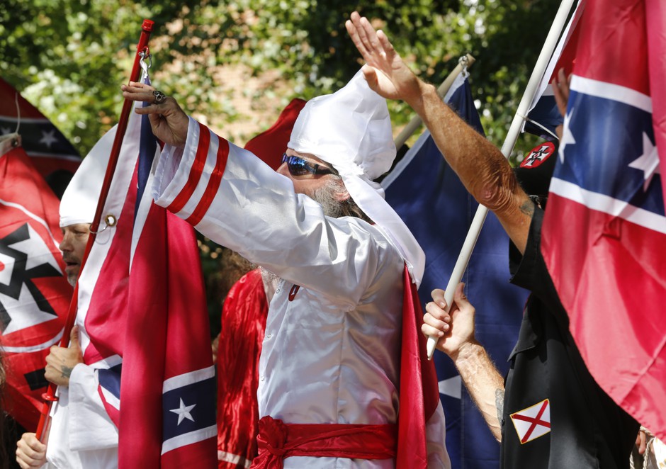 KKK members in Charlottesville, VA. 