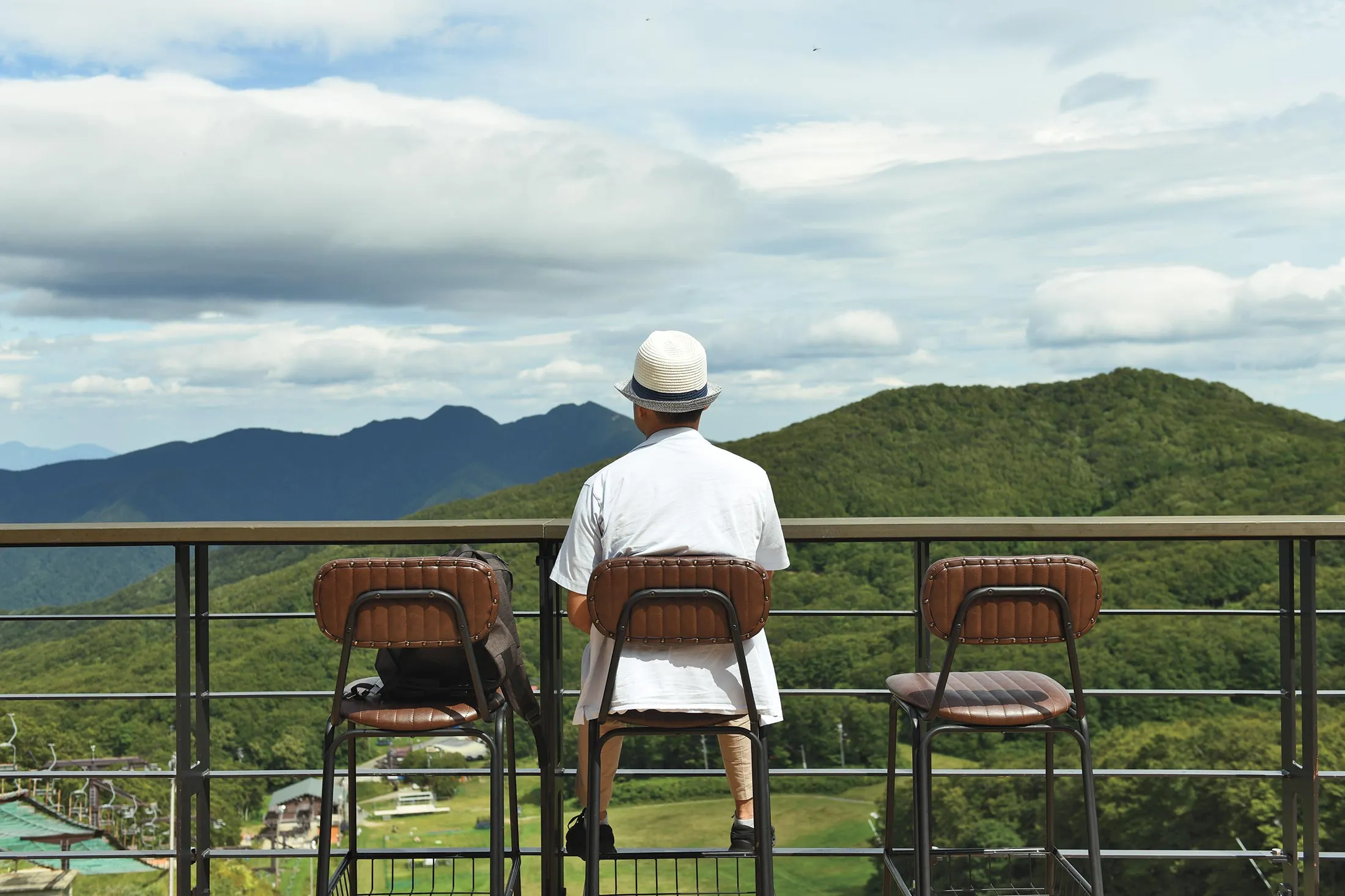 A mountain view at Zao Onsen Ski Resort.