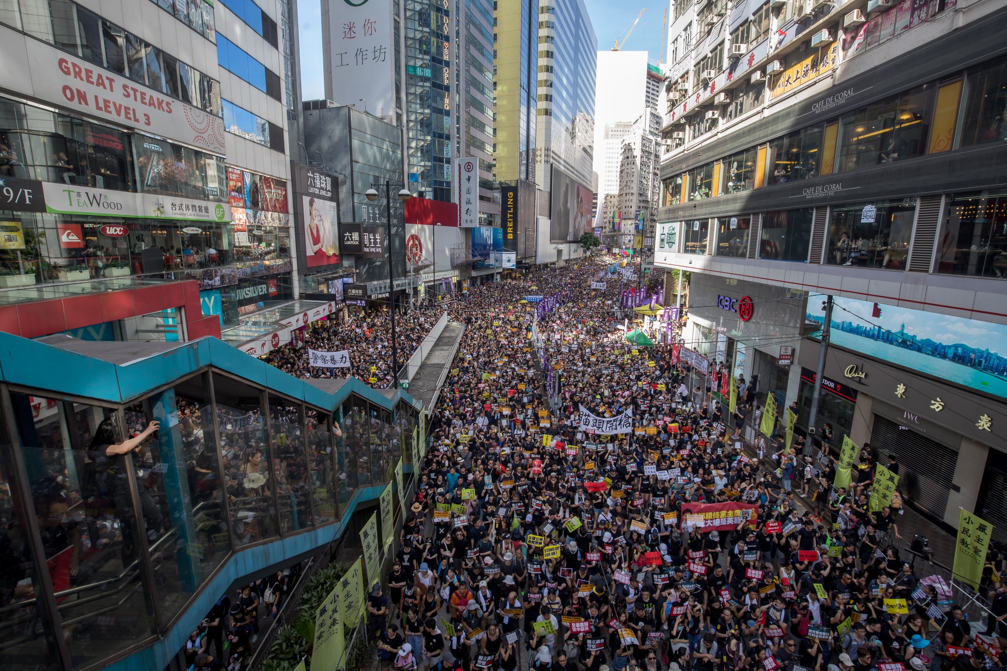 The annual pro-democracy rally in Hong Kong, on July 1, 2019.