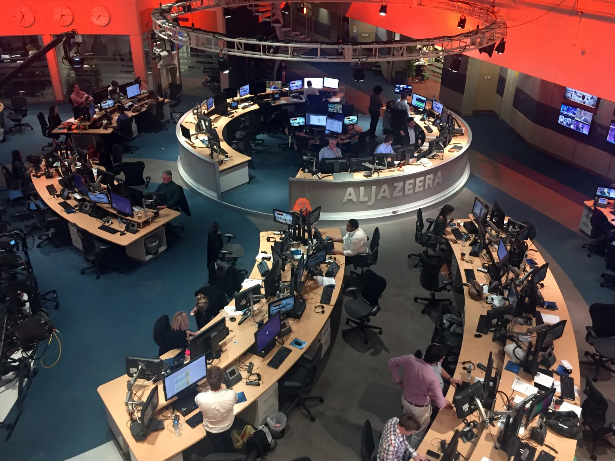 The Al Jazeera newsroom in Doha.
