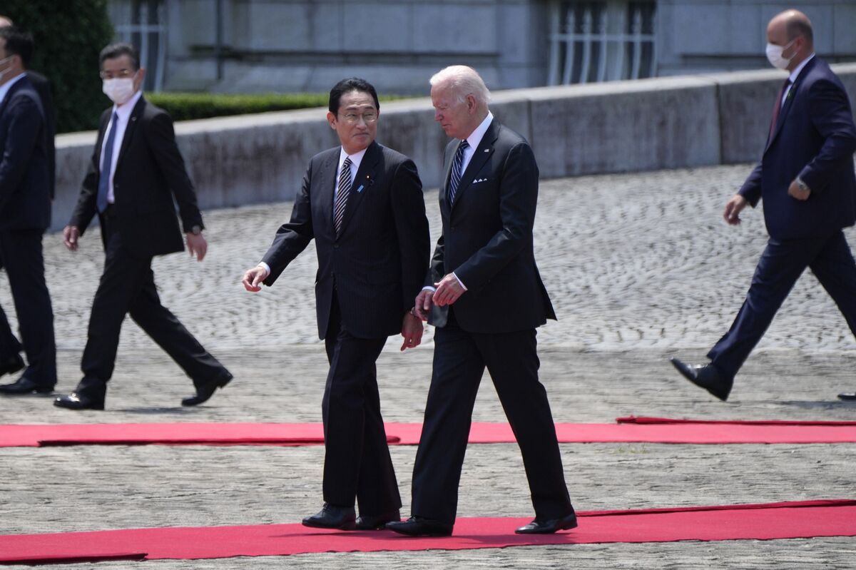 Fumio Kishida and President Joe Biden in Tokyo, on May 23. Fumio Kishida and President Joe Biden in Tokyo, on May 23.
