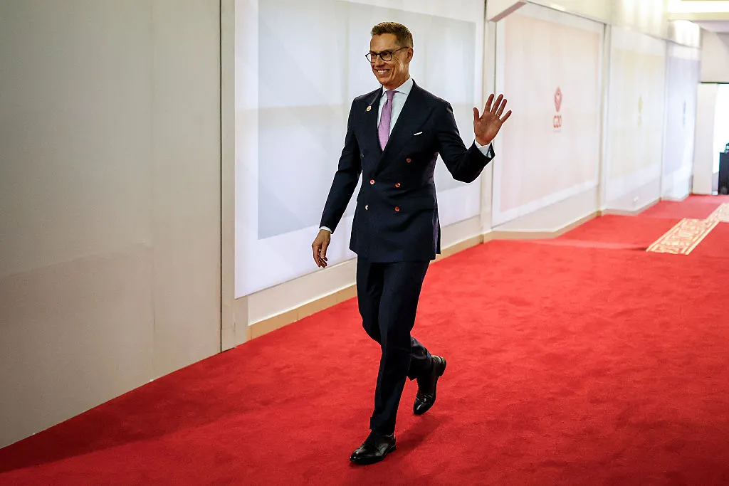 Alexander Stubb arrives on the second day of the G20 Leaders' Summit.