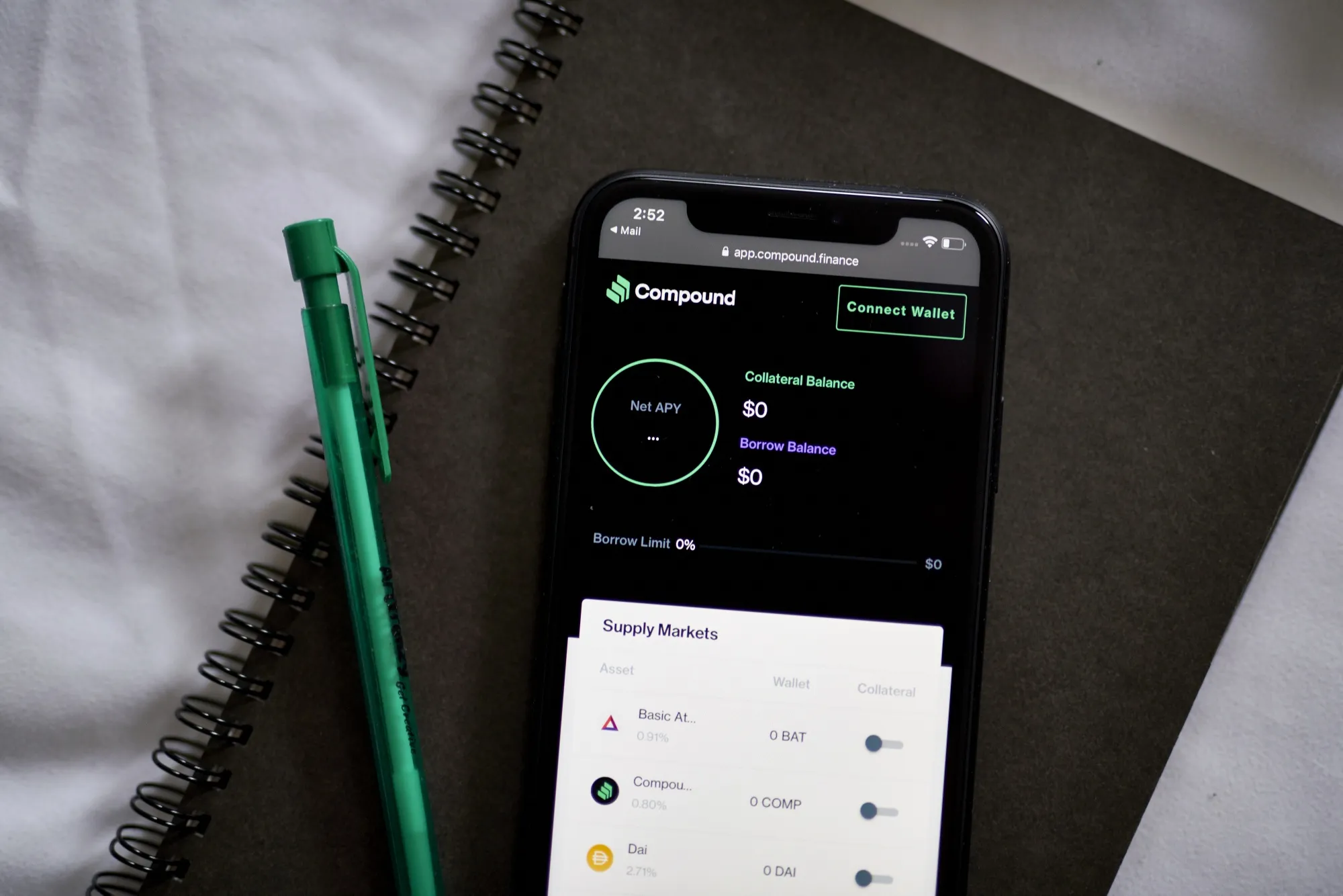 The Compound website on a smartphone.