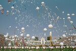 Opening ceremonies staged at Los Angeles Memorial Coliseum for the 1984 Summer Olympics on July 28, 1984.
