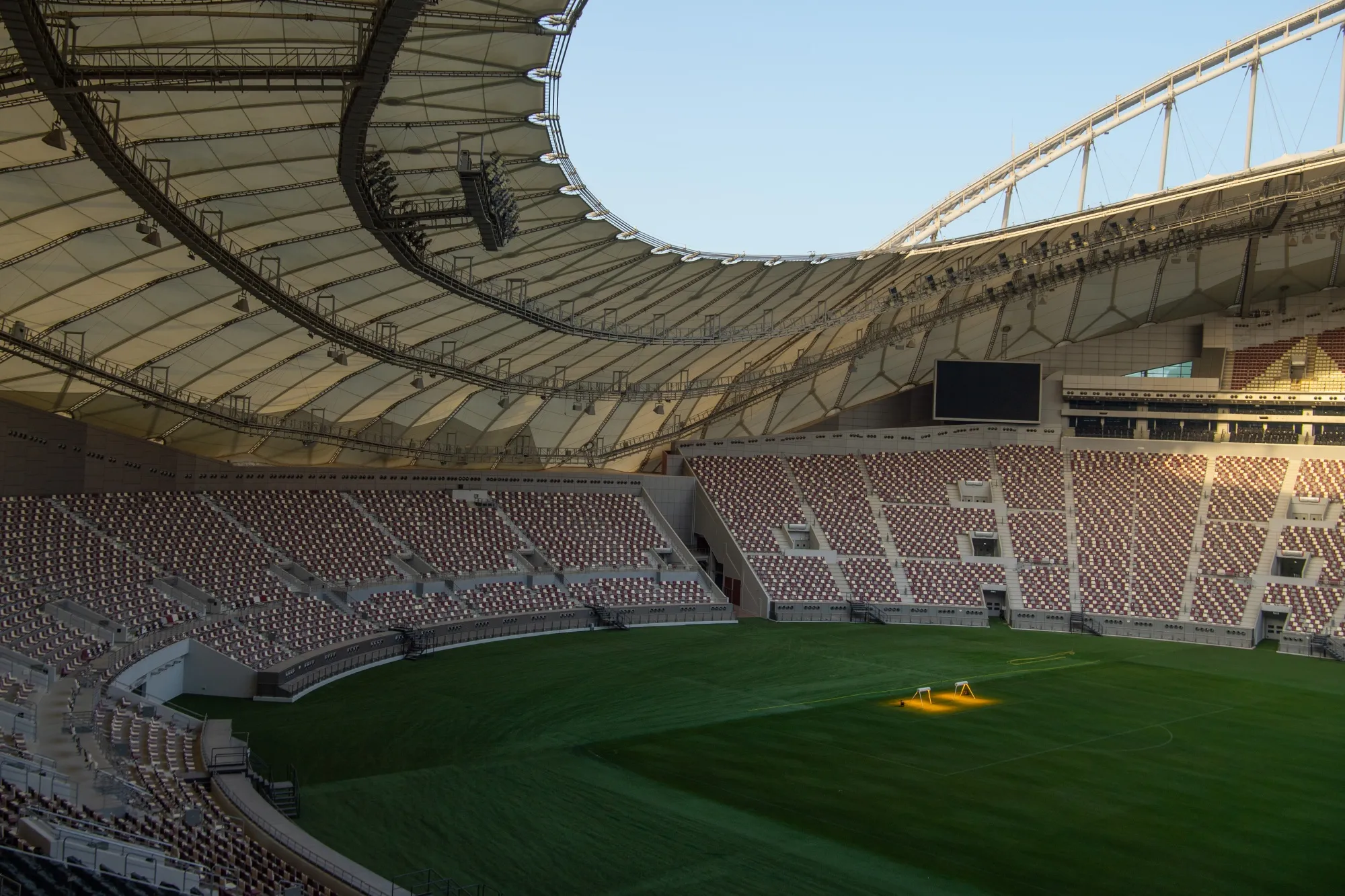 The&nbsp;Khalifa International stadium ahead of the FIFA World Cup Qatar 2022 in Doha, Qatar&nbsp;on March 29.