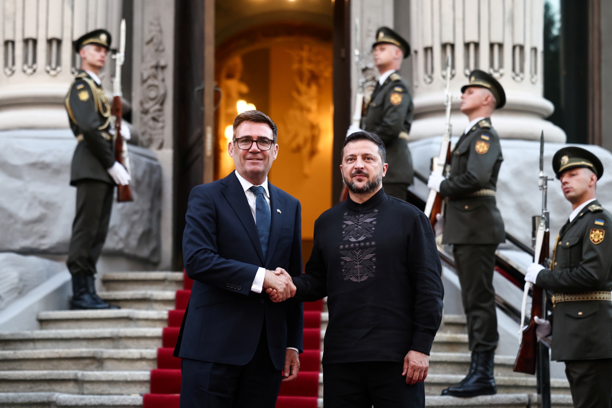 Andy Burnham and Volodymyr Zelenskyy