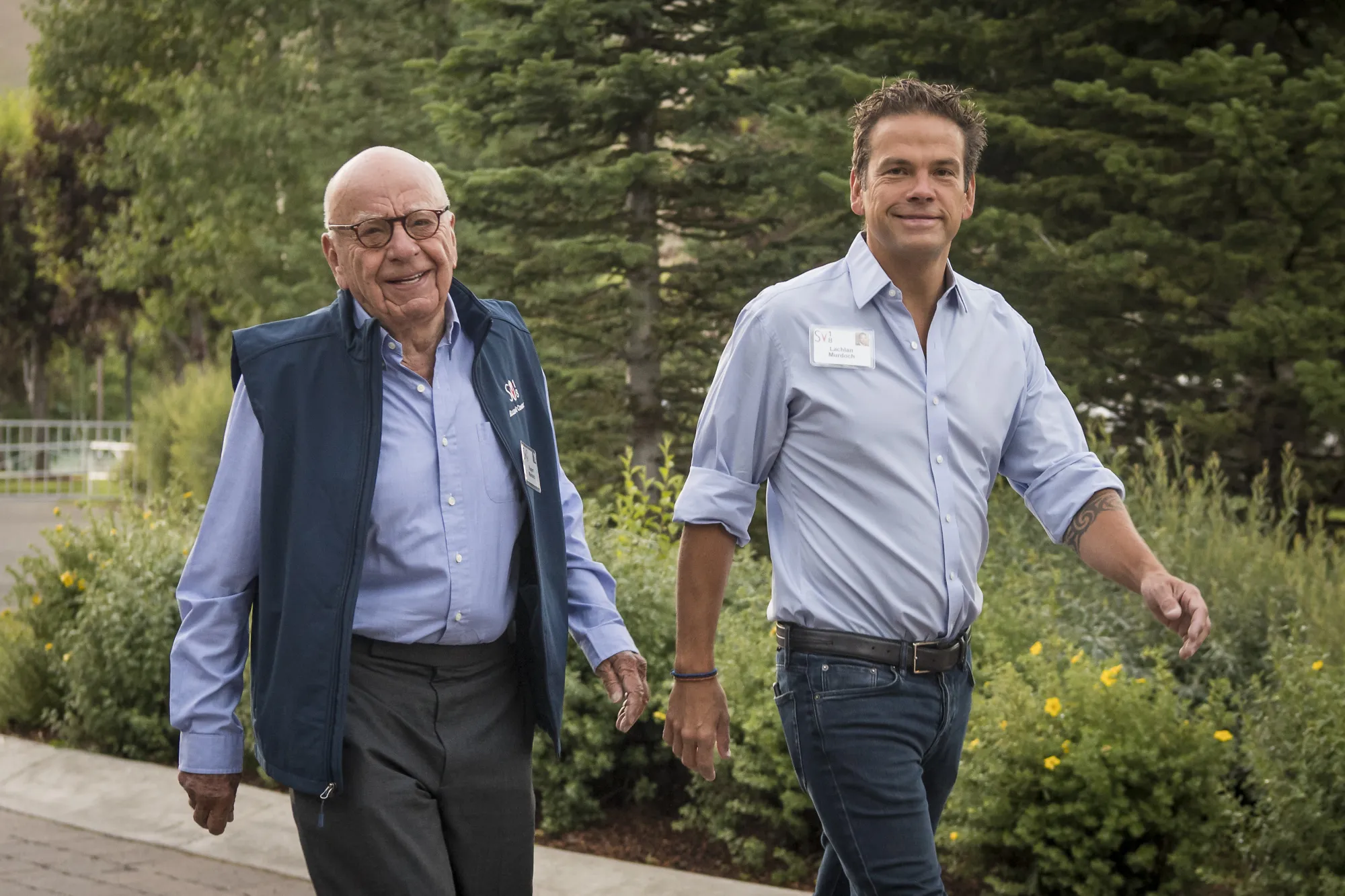 Rupert Murdoch, left, and Lachlan Murdoch