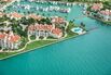 Miami fisher island aerial view