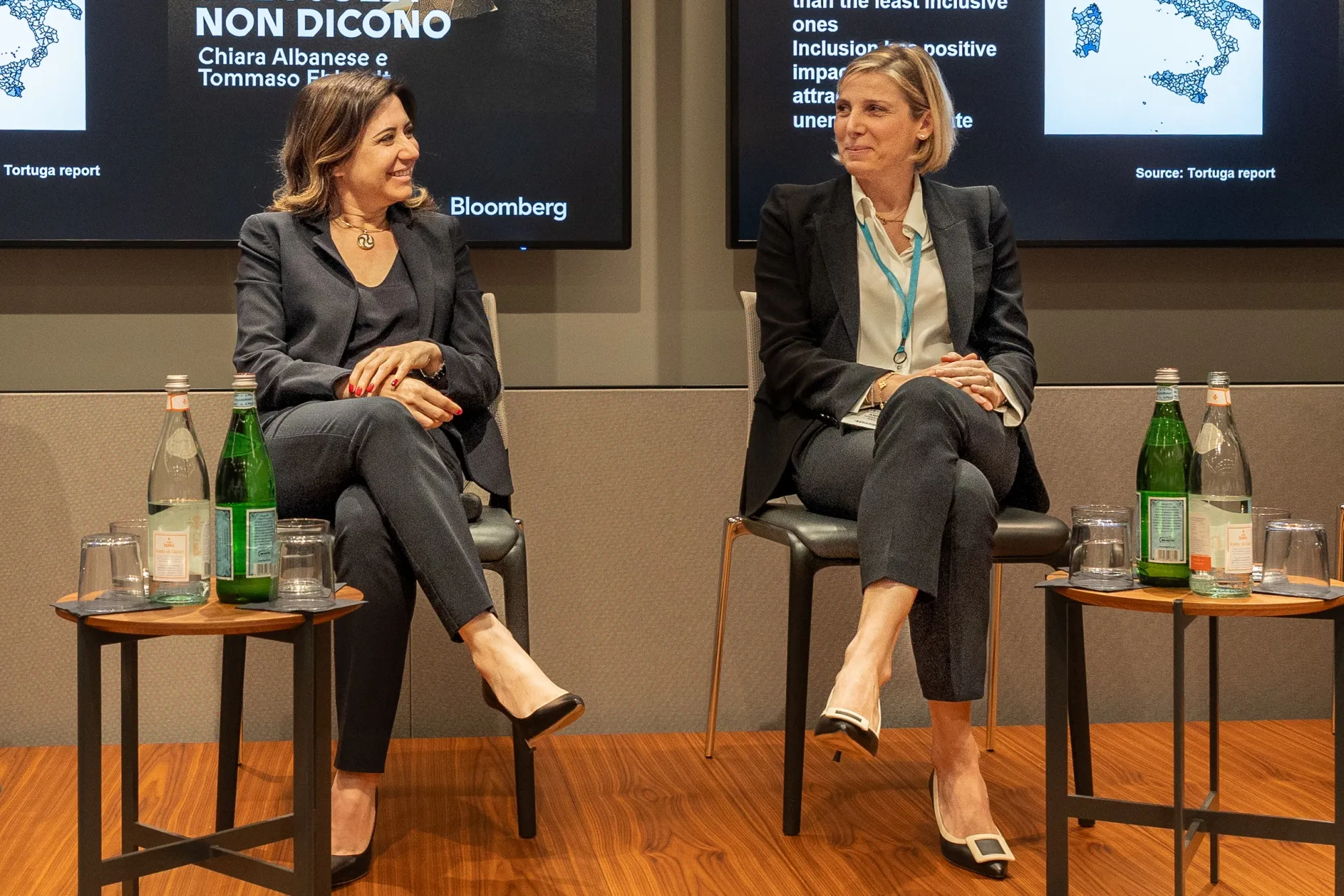 Cristina Scocchia, left, and Anna Tanganelli in Milan on&nbsp;June 19.