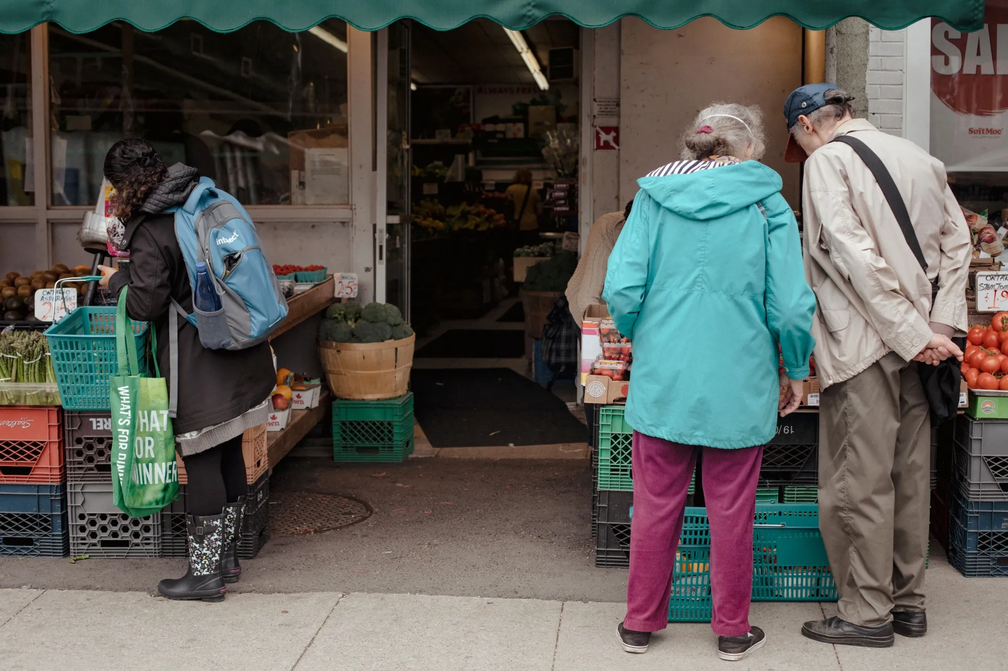 Shoppers in Toronto.
