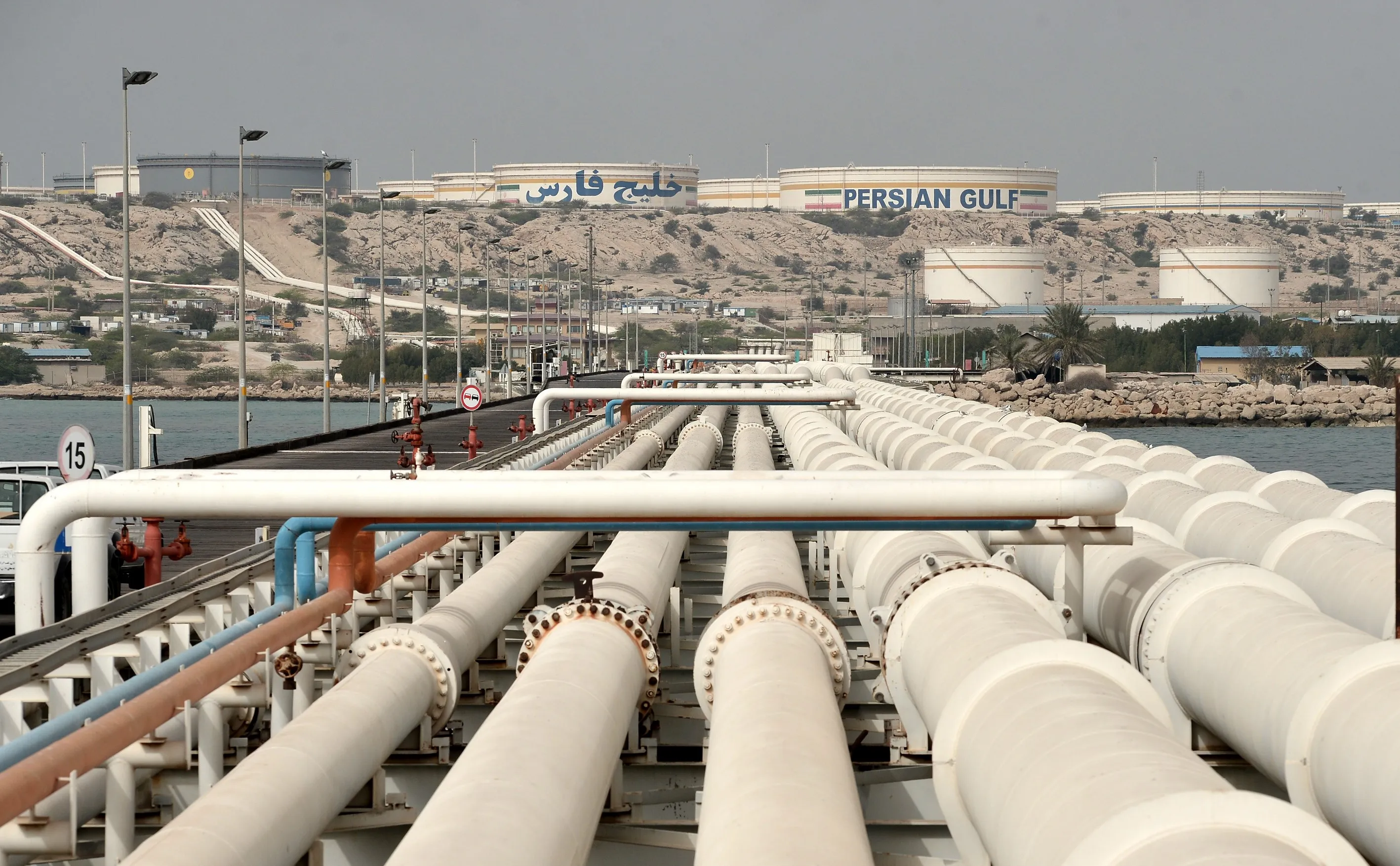 The Kharg Island oil terminal, Iran.
