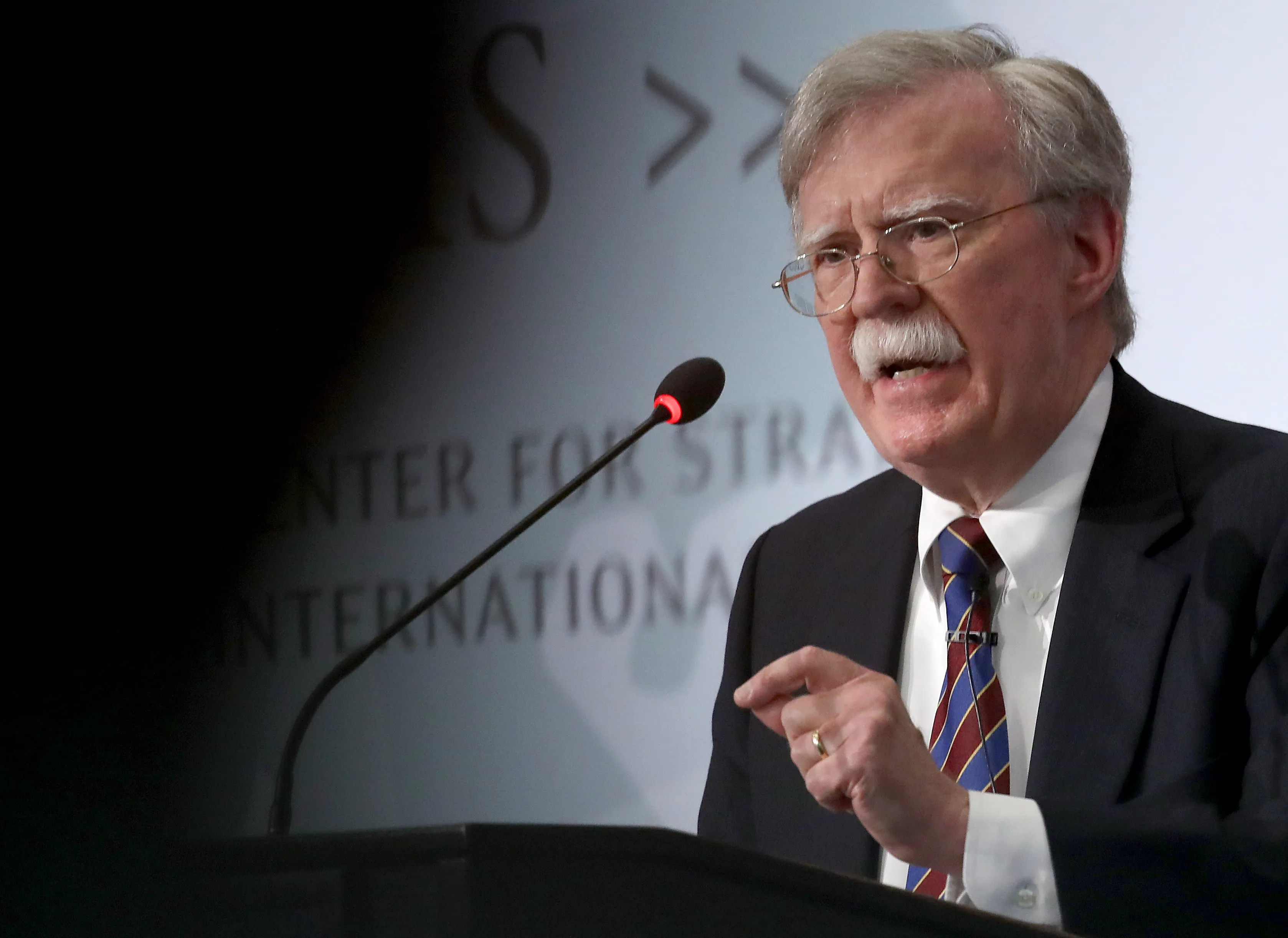 John Bolton speaks in Washington on Sept. 30.