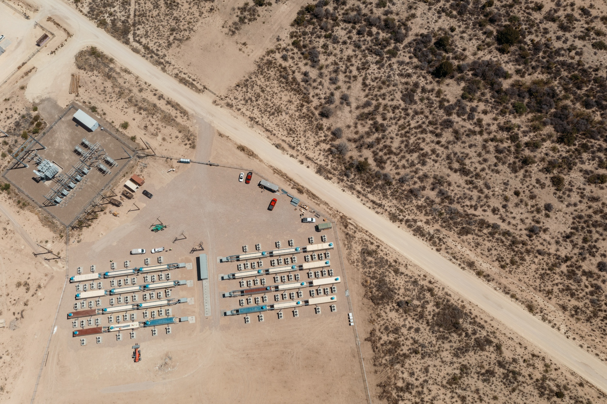 A Bitcoin mining facility under construction in Fort Stockton, Texas.&nbsp;