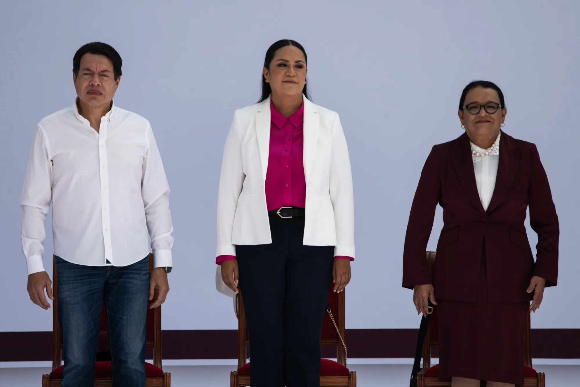 Ariadna Montiel, center, will be the ruling party’s new president.